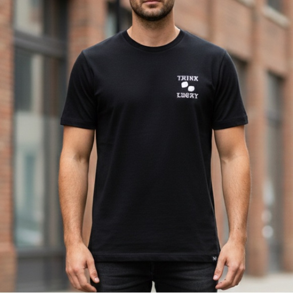 Lucky Brand — Think Lucky Black Short Sleeve Tee